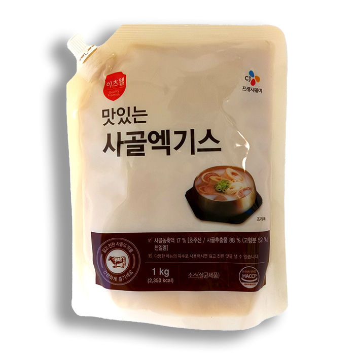 CJ 이츠웰 맛있는 사골엑기스 1kg 사골육수 베이스 조미용